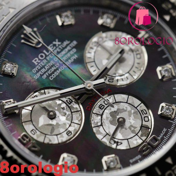 Rolex Daytona MOP Nero Numeri in Moissanite Super Clone 40 mm Replica Orologio - immagine 8