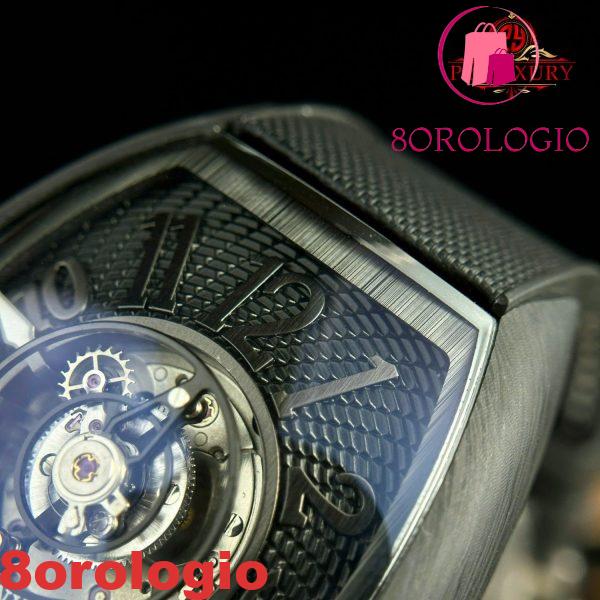 Franck Muller Grand Central Tourbillon Black Carbon Quadrante Arabo Replica Migliore 44mm Orologio - immagine 10