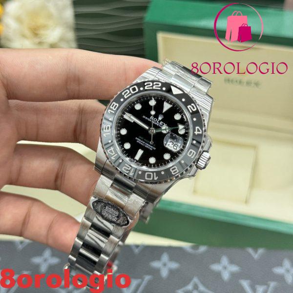 Rolex GMT-Master II 126710GRNR Bruce Wayne Quadrante Nero Lunetta in Ceramica Nero Grigio Bracciale Oyster Miglior Replica Clean Factory 40mm Orologio - immagine 6