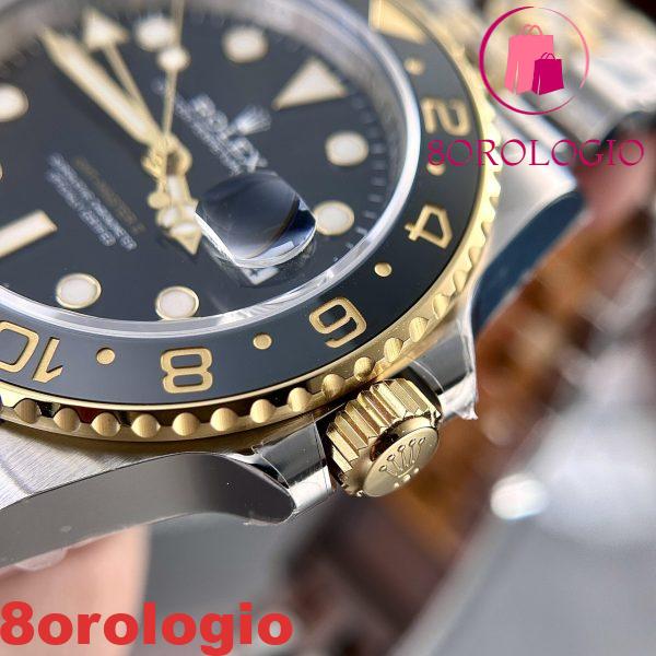 Rolex GMT-Master II 126713GRNR Due Toni Oro Giallo Quadrante Nero Jubilee Migliore Replica CF 40mm Orologio - immagine 4