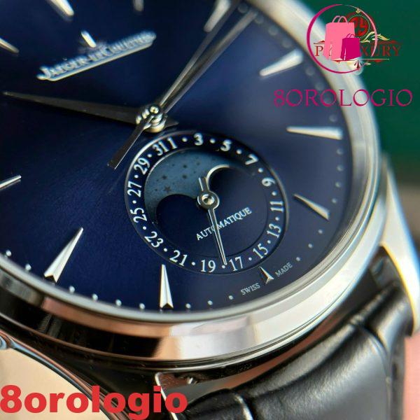 Jaeger-LeCoultre Master Ultra Thin Moon Quadrante Blu Pelle Migliore Replica APSF 39mm Orologio - immagine 8