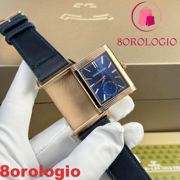 Jaeger-LeCoultre Reverso Tribute Duoface Small Seconds Q398258J Quadrante Blu Migliore Replica MGF 47×28.3mm Orologio - immagine 7