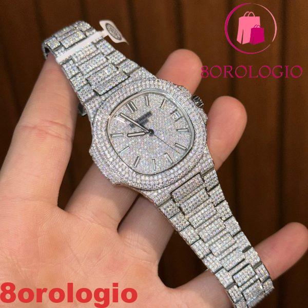 Patek Philippe Nautilus 5711 Iced Out Moissanite Replica di Migliore Qualità 40mm Orologio - immagine 7