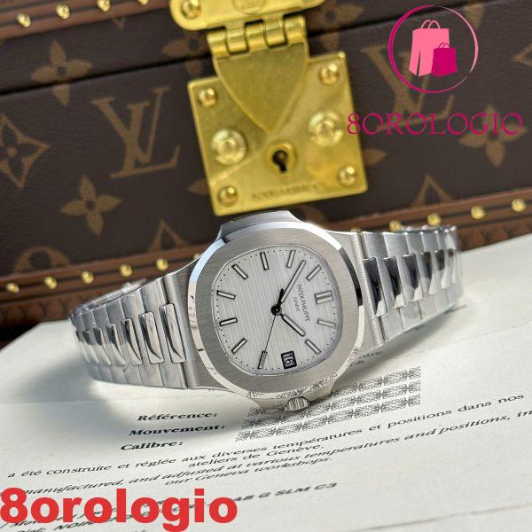 Patek Philippe Nautilus 5711/1A-011 Quadrante Bianco Replica Modificata 1:1 Super Clone 40mm Orologio - immagine 6
