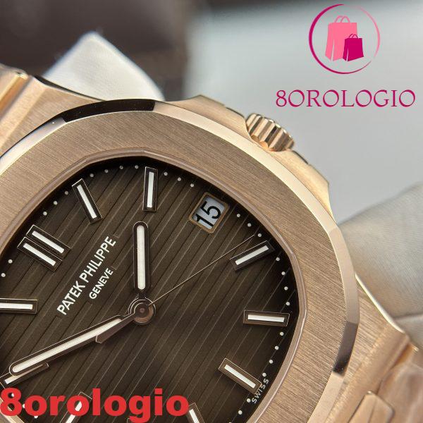 Replica Patek Philippe Nautilus 5711/1R Oro 18K Quadrante Marrone Versione Modificata Completa Super Clone 40mm Orologio - immagine 6