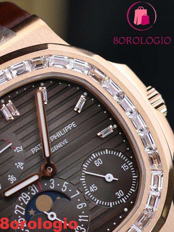 Patek Philippe Nautilus 5724R-001 Oro Rosa Quadrante Grigio Replica 1:1 PPF V3 40mm Orologio - immagine 7