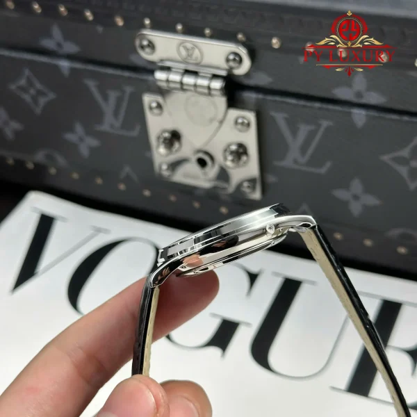 Jaeger LeCoultre Master Ultra Thin Calendario Perpetuo Quadrante Nero Cinturino in Pelle Miglior Replica VR Factory 39mm Orologio - immagine 6