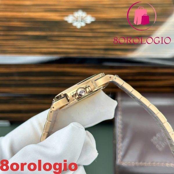 Patek Philippe Nautilus 7118/1200R-001 Oro Rosa Quadrante Bianco Ghiera con Diamanti Miglior Replica 3KF 35.2mm Orologio - immagine 6