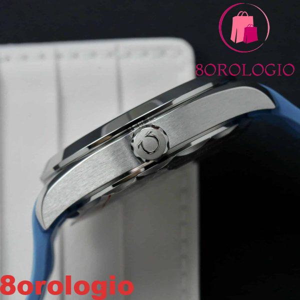 Omega Aqua Terra GMT Worldtimer Summer Blue Cinturino in Gomma Replica Migliore VSF 43mm Orologio - immagine 6