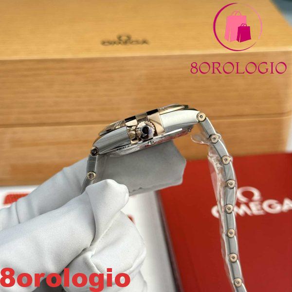 Omega Constellation Co-Axial Due Tono Oro Rosa Quadrante Marrone Replica Migliore 38mm Orologio - immagine 7