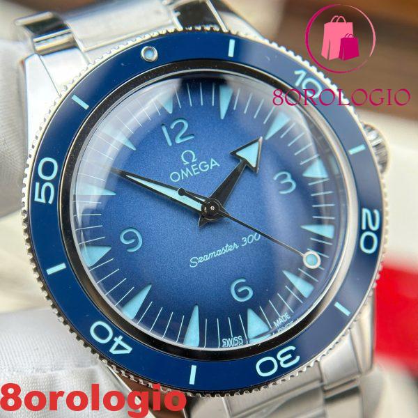 Omega Seamaster 300 Heritage Summer Blue Edition Replica VSF 41mm Migliore Orologio - immagine 9