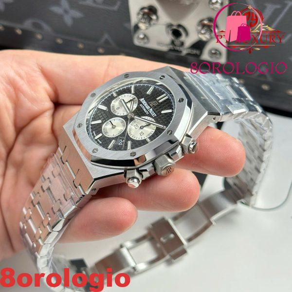 Replica Audemars Piguet Royal Oak 26331ST Cronografo Quadrante Nero Super Clone APW 41mm Orologio - immagine 12