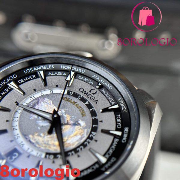 Omega Seamaster Aqua Terra GMT Worldtimer Quadrante Grigio Replica 1:1 VSF 43mm Orologio - immagine 9