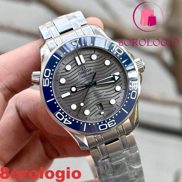 Omega Seamaster Diver 300M Quadrante Grigio Ghiera in Ceramica Blu Miglior Replica VSF 42mm Orologio - immagine 8