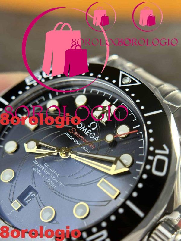 Omega Seamaster Diver 300M Edizione Limitata James Bond Quadrante Nero Migliore Replica 42mm Orologio - immagine 9