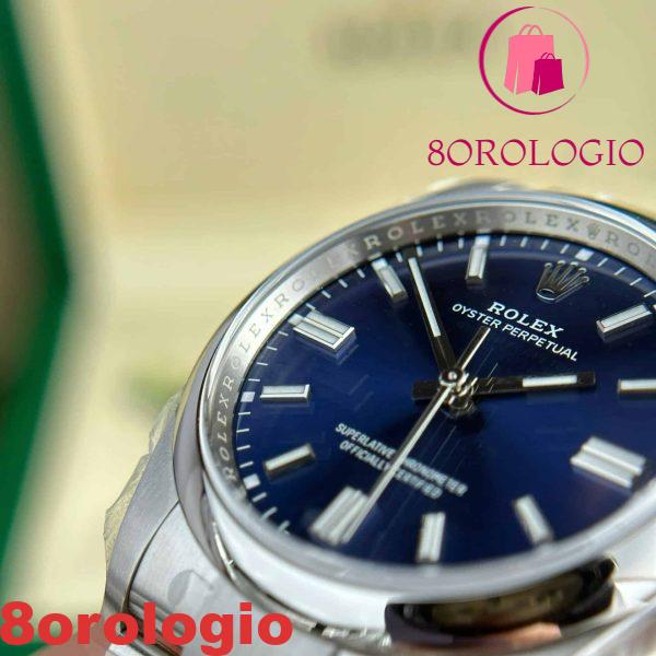 Rolex Oyster Perpetual 126000 Quadrante Blu Replica Clean Factory 36mm Orologio - immagine 9