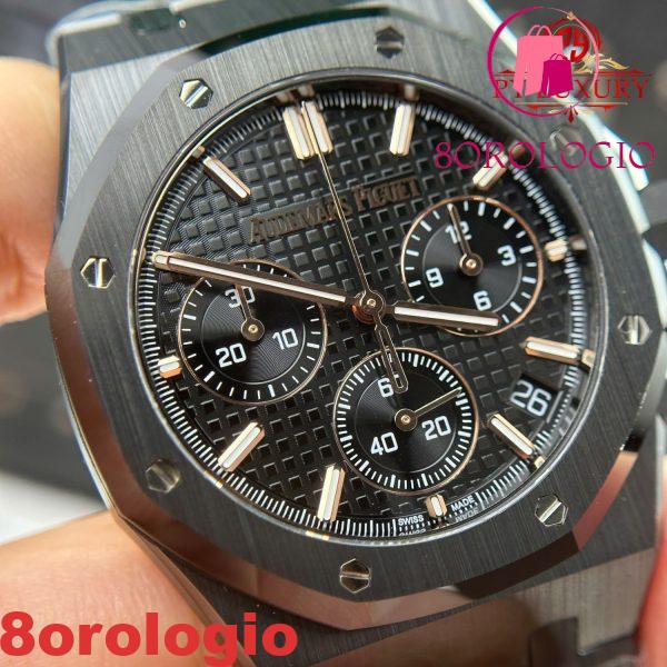 Audemars Piguet Royal Oak Chronograph 26240CE Ceramica Nera Replica 1:1 Migliore Edizione Super Clone APSF 41mm Orologio - immagine 10