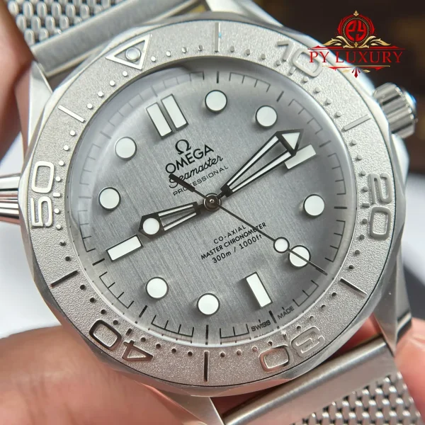 Omega Seamaster Diver 300M Steel No-Date Quadrante Grigio 1:1 Miglior Replica VSF 42mm Orologio - immagine 10