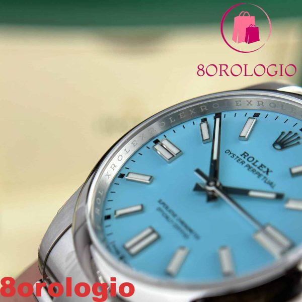 Rolex Oyster Perpetual 41 124300 Quadrante Blu Turchese Migliore Replica Clean Factory Orologio - immagine 8