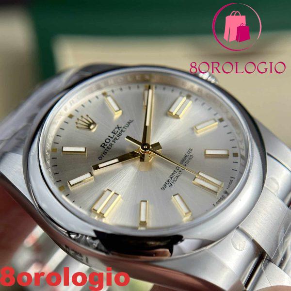 Replica di Alta Qualità Rolex Oyster Perpetual 41 124300-0001 Quadrante Argento Clean Factory Orologio - immagine 8