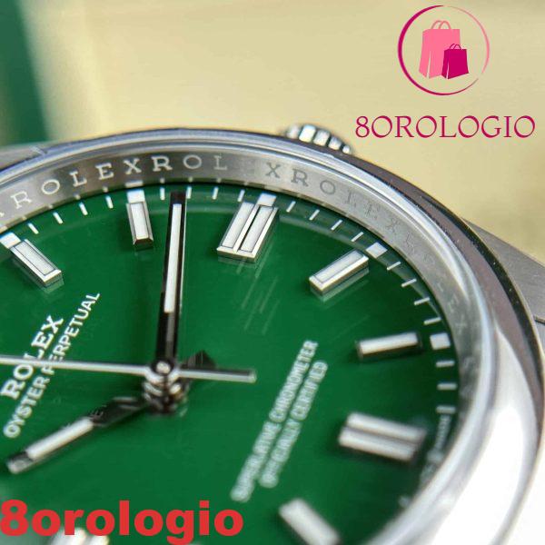 Rolex Oyster Perpetual 41 124300-0005 Quadrante Verde Migliore Replica Clean Factory Orologio - immagine 9