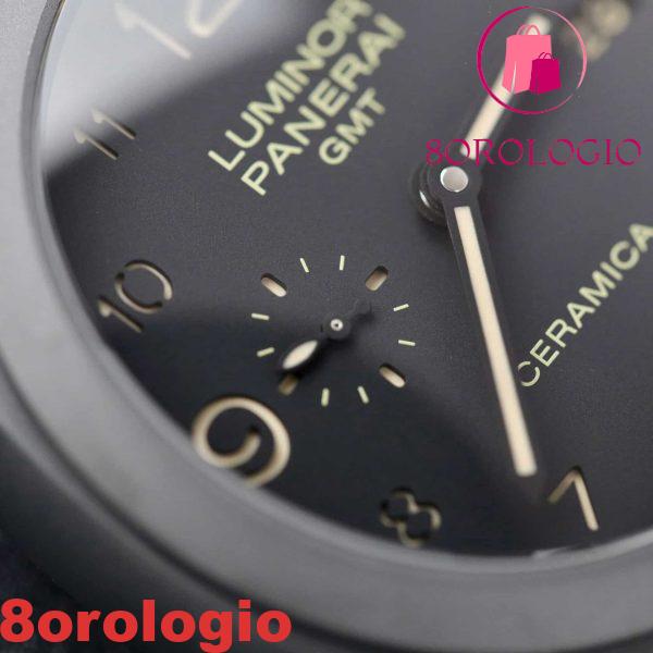 Panerai Luminor GMT Ceramica 1950 3 Days Quadrante Nero PAM441 Replica Migliore VSF 44mm Orologio - immagine 8