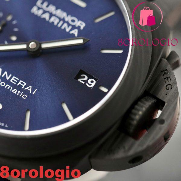 Panerai Luminor Marina Carbotech Blu Notte Quadrante Blu PAM1664 Miglior Replica VSF 44mm Orologio - immagine 7