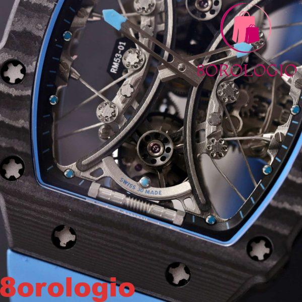 Richard Mille RM 53-01 Tourbillon Pablo Mac Donough Fibra di Carbonio Migliore Replica Orologio - immagine 8