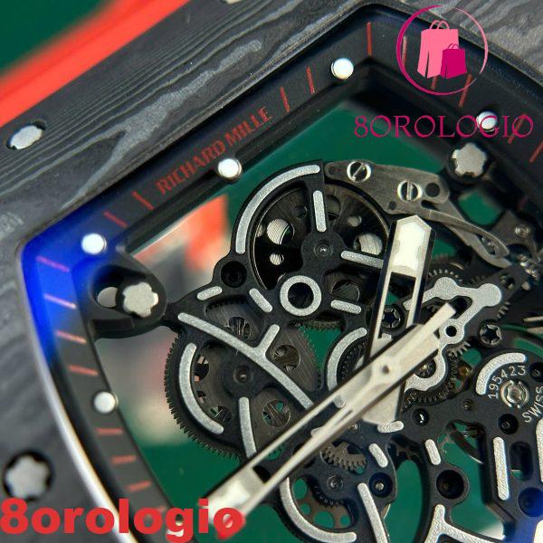 Replica Richard Mille RM055 Bubba Watson Dark Legend Fibra di Carbonio Miglior ZF 42.7 X 49.9mm Orologio - immagine 9