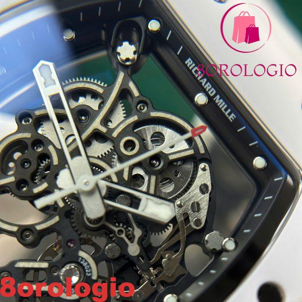 Richard Mille RM055 Bubba Watson Ceramica Bianca Migliore Replica BBR V4 42.7mm Orologio - immagine 11
