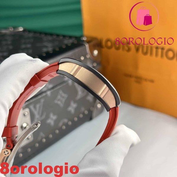 Richard Mille RM07-01 BlackCeramic Red Lip Rose Gold Red Rubber Migliore Replica 45.32 X 32.3mm Orologio - immagine 6
