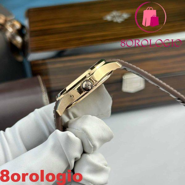 Patek Philippe Aquanaut 5164R-001 Oro Rosa Quadrante Marrone Replica Z Factory 40.8mm Orologio - immagine 8