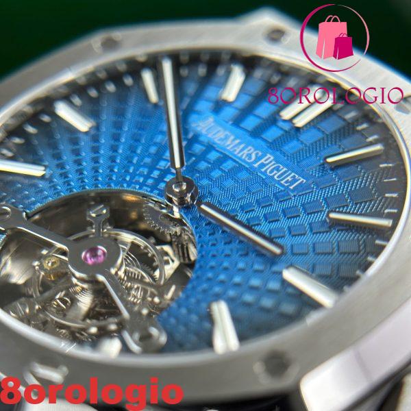 Audemars Piguet Royal Oak Flying Tourbillon 26530 Quadrante Blu Replica R8 Factory 41mm Orologio - immagine 9