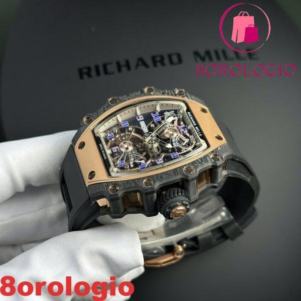 Richard Mille RM21-01 Tourbillon Aerodyne Red Gold Carbon TPT Migliore Replica 42.68mm X 50.12mm Orologio - immagine 9