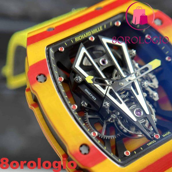 Richard Mille RM27-03 Rafael Nadal Tourbillon Carbon TPT Miglior Replica BBR 40.3mm Orologio - immagine 7