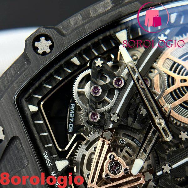 Replica Richard Mille RM27-05 Rafael Nadal Fibra di Carbonio Nera 37,25×47,25mm Orologio - immagine 7