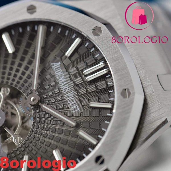 Audemars Piguet Royal Oak Flying Tourbillon 26730ST Quadrante Grigio Migliore Replica R8F 41mm Orologio - immagine 9