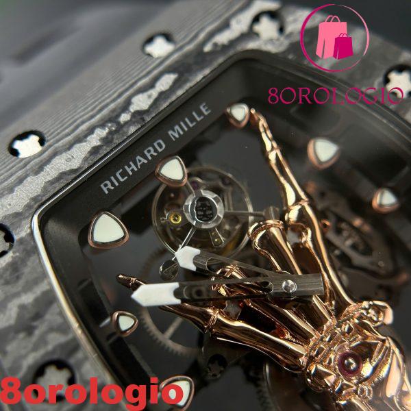 Richard Mille RM66 Flying Tourbillon Manual Winding Carbon TPT Miglior Replica YS Factory 42.7mm X 49.94mm Orologio - immagine 8