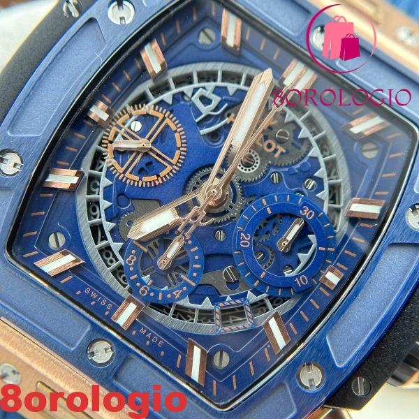 Hublot Spirit Of Big Bang King Gold Blue Ceramic Miglior Replica BBF 42mm Orologio - immagine 7