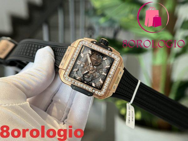 Hublot Square Bang King Gold Con Ghiera Personalizzata in Moissanite Replica di Alta Qualità 42mm Orologio - immagine 6