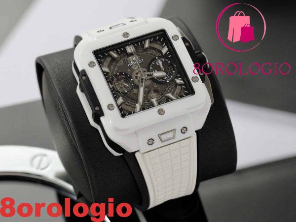 Hublot Square Bang Unico White Ceramic Replica BBF di Alta Qualità 42mm Orologio - immagine 8