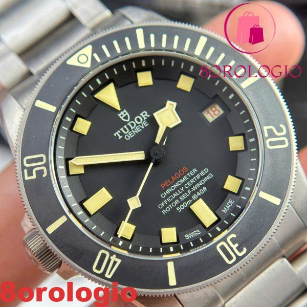 Tudor Pelagos LHD Titanium 25610tnl-0001 Quadrante Nero Migliore Replica VSF 42mm  Orologio - immagine 10