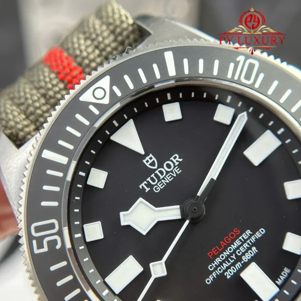 Tudor Pelagos FXD M25717N-0001 Titanio Quadrante Nero Cinturino Verde 1:1 Migliore Replica 42mm Orologio - immagine 7
