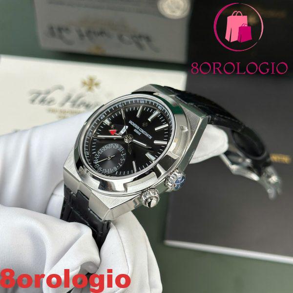 Vacheron Constantin Overseas Dual Time 7900V/110A-B546 Quadrante Nero Cinturino in Pelle Replica Svizzera PZF 41mm Orologio - immagine 6