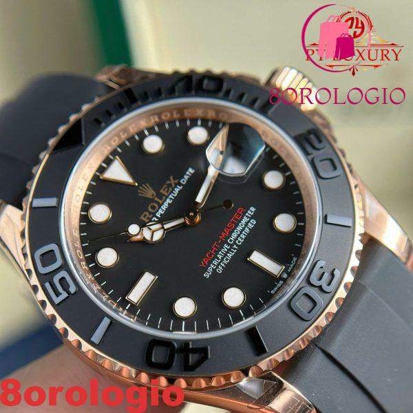 Replica di Alta Qualità Rolex Yacht-Master 126655 Oro Rosa Quadrante Nero 40mm Orologio - immagine 11