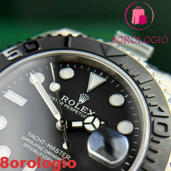 Rolex Yacht-Master Titanio RLX 226627 Quadrante Nero 105g Migliore Replica 42mm Orologio - immagine 12