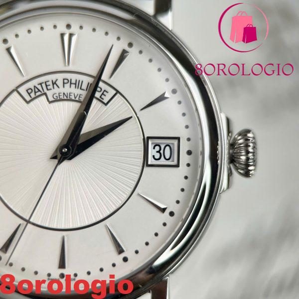 Patek Philippe Calatrava 5153G-010 Quadrante Bianco Cinturino in Pelle Miglior Replica ZF 38mm Orologio - immagine 7