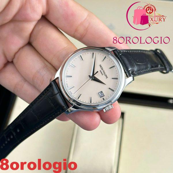 Patek Philippe Calatrava 5227G-001 Quadrante Crema Cinturino in Pelle 1:1 Replica 3KF 39mm Orologio - immagine 11