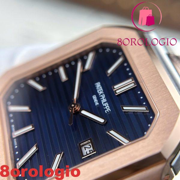 Patek Philippe Cubitus 5821/1AR-001 Bicolore Acciaio Oro Rosa Quadrante Blu 1:1 Replica 45mm Orologio - immagine 6