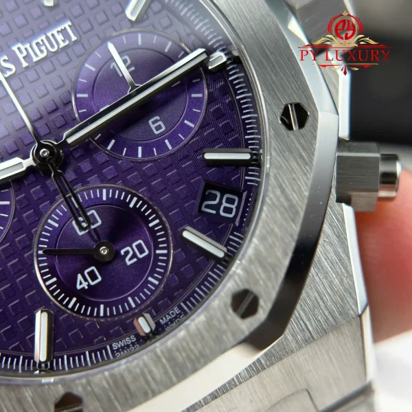Audemars Piguet Royal Oak Chronograph 26240BC Quadrante Viola Replica 1:1 Super Clone APSF 41mm Orologio - immagine 10